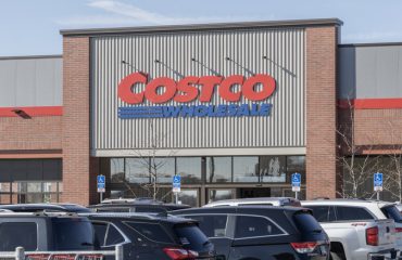 Exterior and parking lot of Costco store