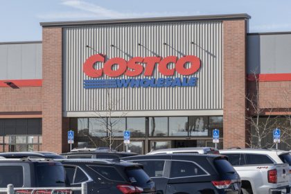 Exterior and parking lot of Costco store