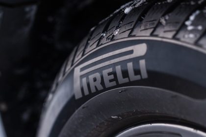 Pirelli tire on a car