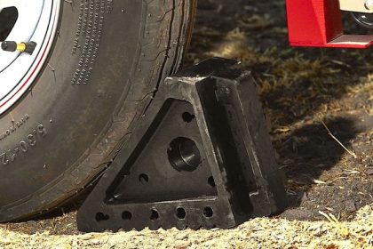 Wheel Chock in use