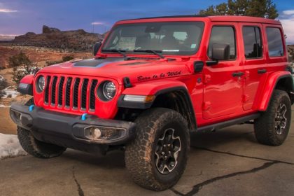 red jeep wrangle