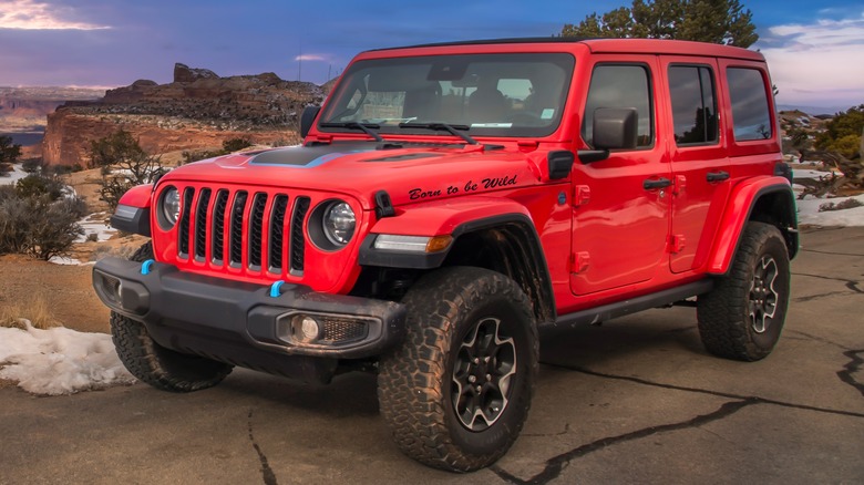 red jeep wrangle