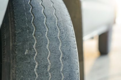 Balding car tire