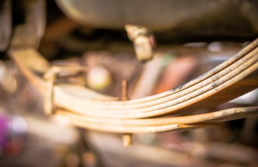 leaf spring suspension closeup