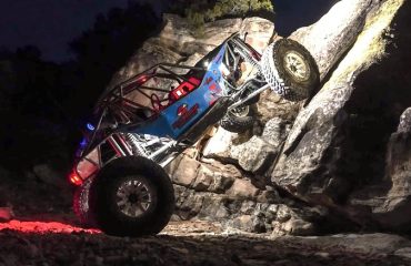 ATV climbing with rock lights