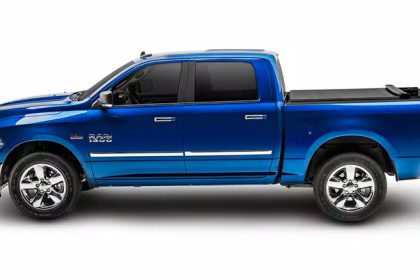 blue Dodge Ram with truxedo lo pro cover