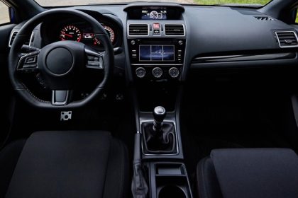 car interior with manual transmission